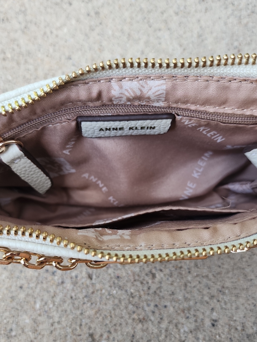 Anne Klein Pebbled Mini Shoulder Bag with Gold Chain - Picture 9 of 16